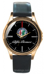arw004 alfa romeo gold leather strap watch